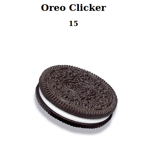 Oreo Clicker Game User Interface